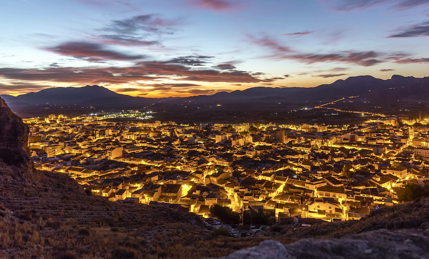 vista nocturna jumilla